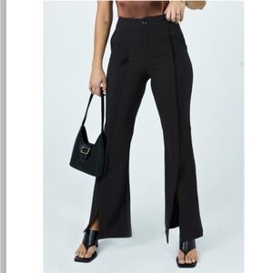 Princess Polly Elegant Black Flare Pants